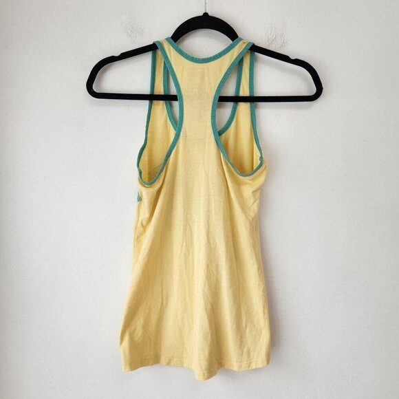 The North Face Yellow Slim Fit Racerback Tank Top Running Hiking Women's XS - Picture 3 of 4